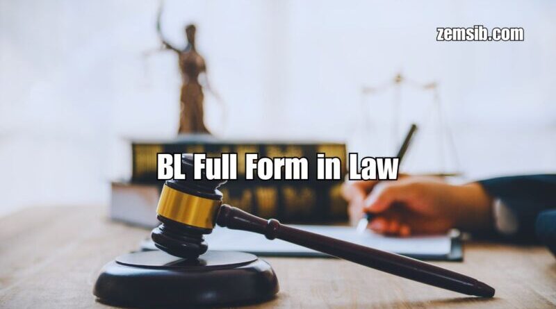 BL Full Form in Law