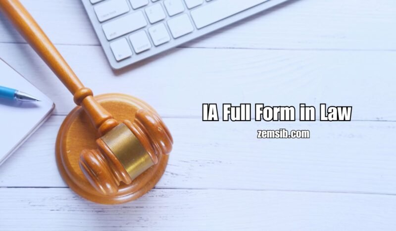 IA Full Form in Law