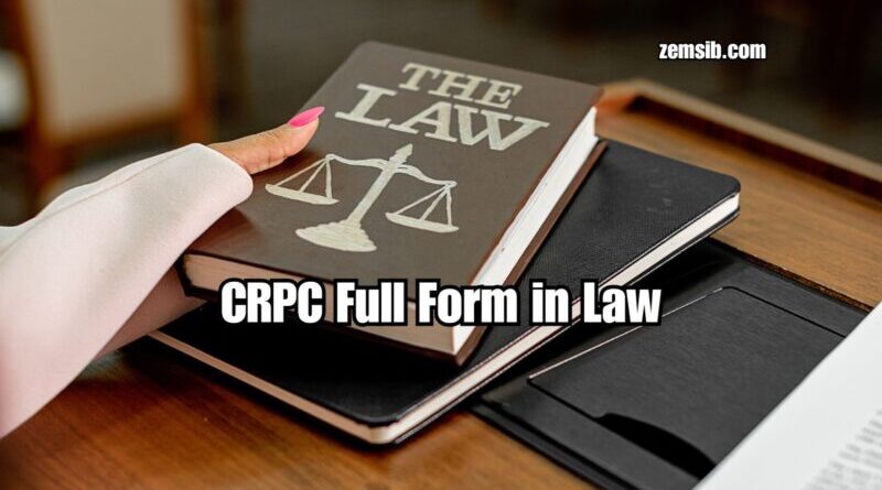 CRPC Full Form in Law