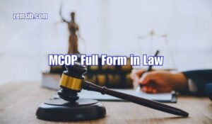 MCOP Full Form in Law