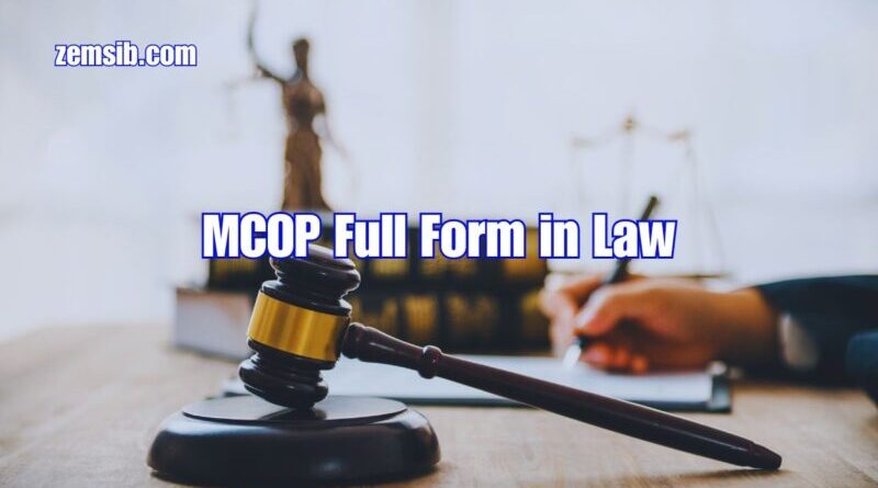 MCOP Full Form in Law