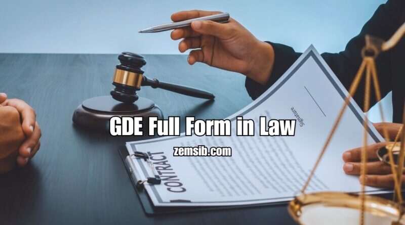 GDE Full Form In Law