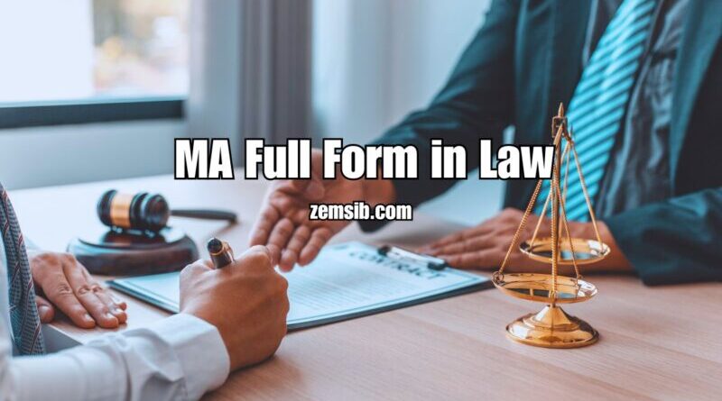 MA Full Form in Law