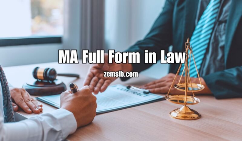 MA Full Form in Law