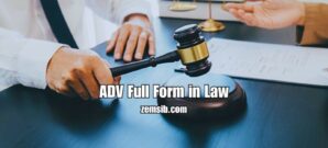 ADV Full Form in Law