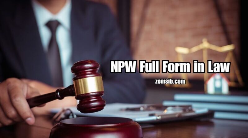 NPW Full Form in Law