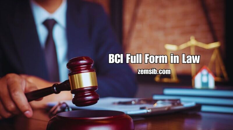 BCI Full Form in Law