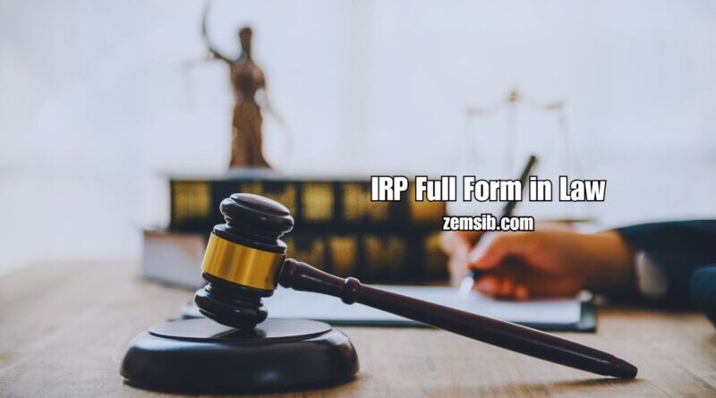 IRP Full Form in Law