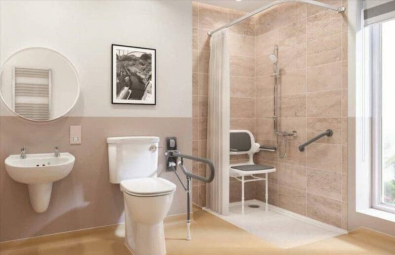 safer roll in shower